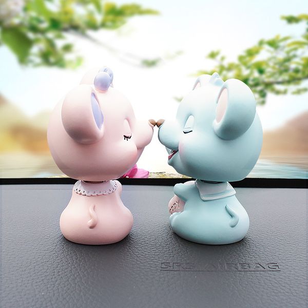 

new style adorable rat car decoration creative rotating heart somewhat rat chinese zodiac cool decoration car perfume interior t
