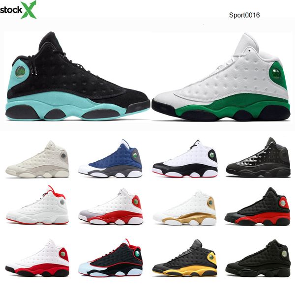 

13 13s mens basketball shoes designer men celtics island green hyper royal court purple love and respect phantom bred sneaker shoes, Black