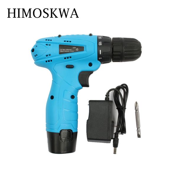 

himoskwa 12v electric screwdriver lithium battery rechargeable multi-function cordless electric drill