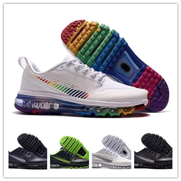 

maxes 2020 men running shoes black rainbow bengal white navy mens trainers air cushion chaussures luxury sports sneakers size 7-12