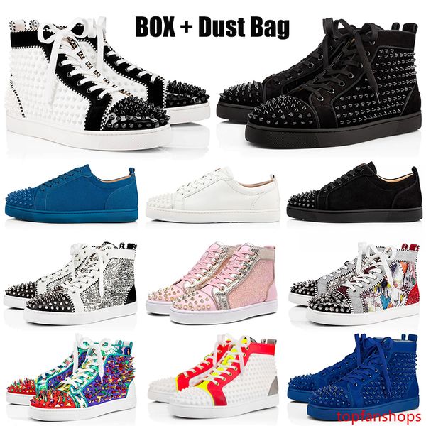 

s designer shoes studded spiked suede leather mens women flat fashion luxury casual shoes loafers party lovers sneakers 36-47