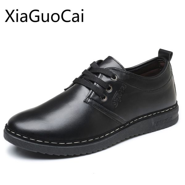 

business black mens leather shoes spring 2019 newest men's dress shoes low top fashion casual