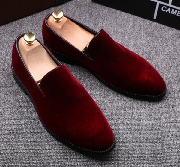 2019 Vintage Samt Herren Loafer Kleid Schuh Sommer Grüne Loafer Atmungsaktive Wohnungen Hausschuhe Mokassins Rote Böden Herren Schuh Zapatos Hombr