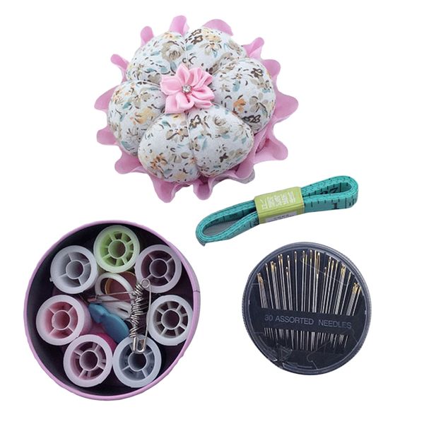 

портативный набор игольчатых нитей многофункциональный игольчатый мешок diy швейный набор швейная резьба резьбонарезная мини-коробка для рук, Black