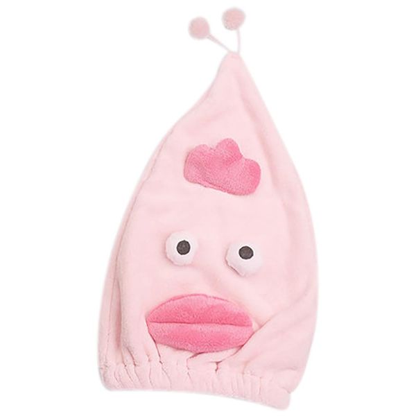 

cartoon quick hair dry towel microfiber hair turban quickly dry hat wrapped towel bathing cap haar handdoek 5 minutes #4c09