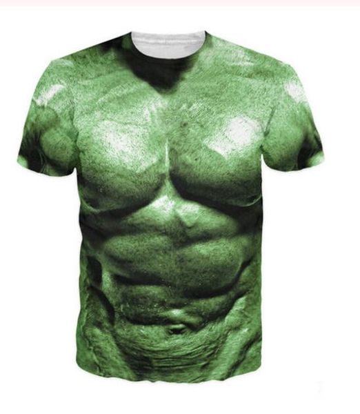 New Fashion Mens / Womens Muscle T-Shirt Summer Style Divertente Unisex 3D Print Maglietta casual Top Plus Size AA0151