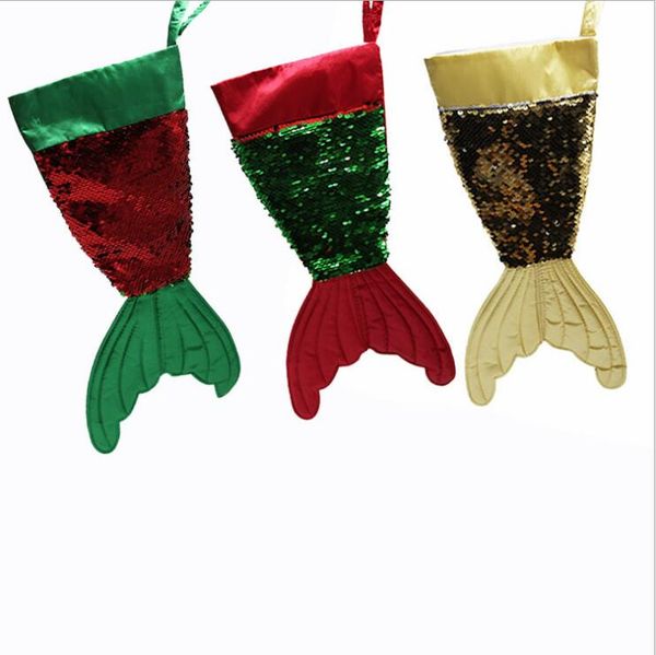 

christmas socks sequins socks decorations gift bags fishtail christmas socks festival party supplies new christmas yysy114