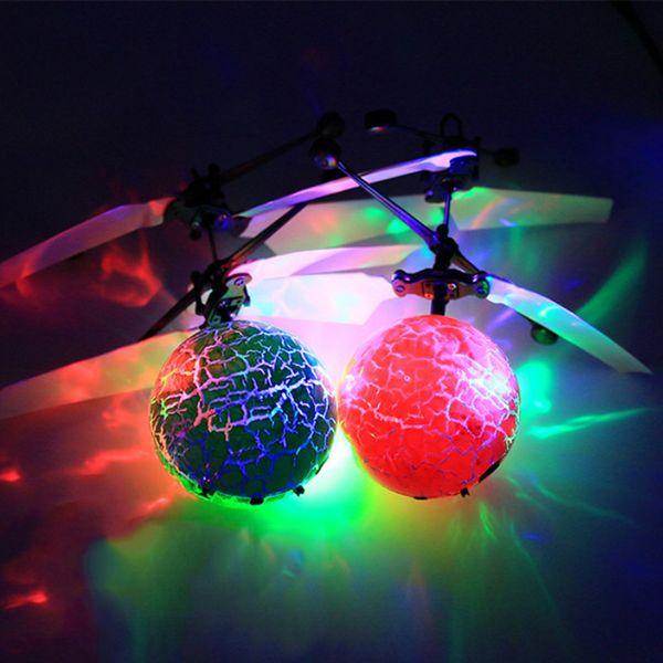 

wj1028x2 induction aircraft colorful crack ball suspension drop - resistant children's toy boys fly led flying toys wholesale