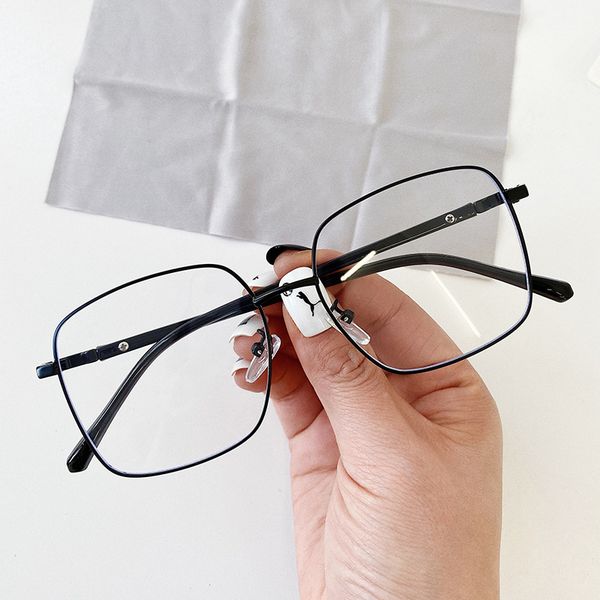 

урожай женщины очки кадров площади металлическая рамка оптические очки анти синий свет прозрачный компьютерные очки, White;black