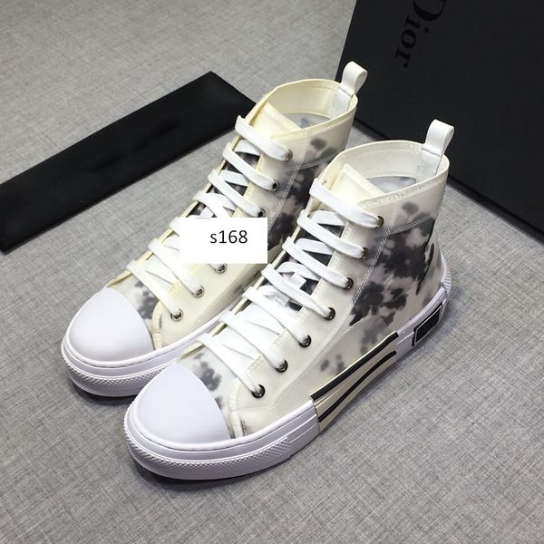 

2020 холст обувь высокое качество b23 oblique sneaker tissu technique цветы тапки женщины людей способа высокого верха обуви холст кроссовки, Black