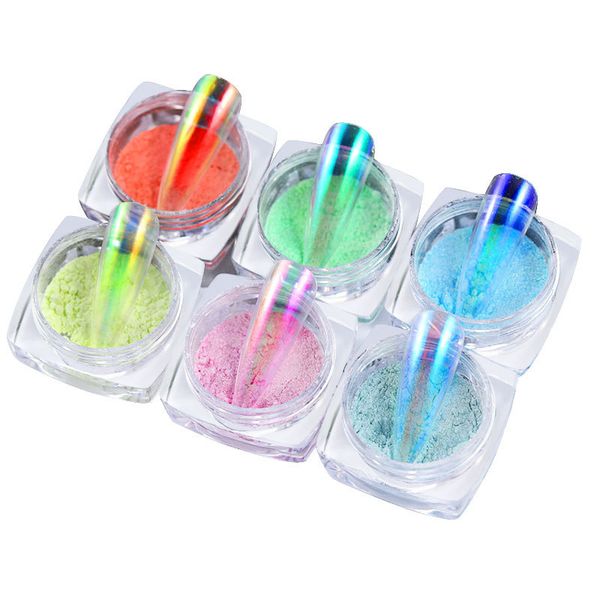 

aurora powder nail glitter manicure pigment mermaid chrome mirror nail powder or88, Silver;gold