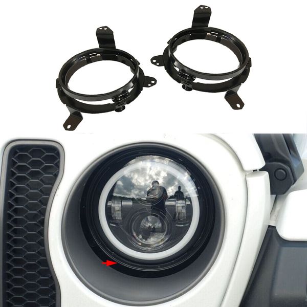 

led headlight conversion adapter bracket pair for wrangler jl