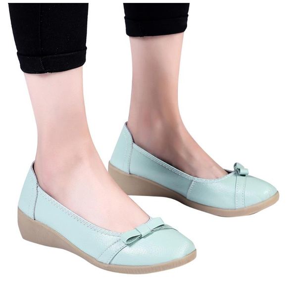 

women's wedges shallow casual large size beanie shoes single work shoes, Black