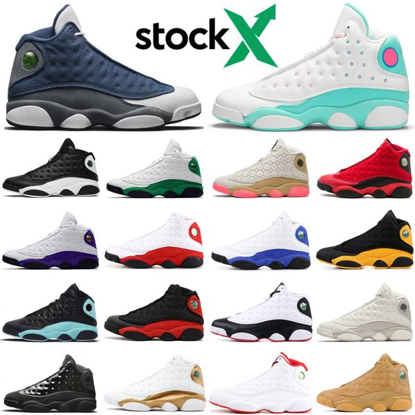 

2020 flint 13 stock x 13s jumpman men women basketball shoes reverse he got lucky green mens trainers sports sneakers size 5.5-13