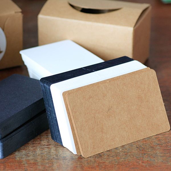 

98pcs/lot 7colors blank card small gift card writable 5.2x8.8cm message