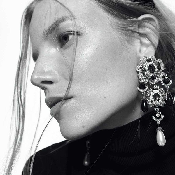 

aoteman pearls drop earrings girls party boho crystal women wedding jewelry trendy gift statement earrings accessories, Silver