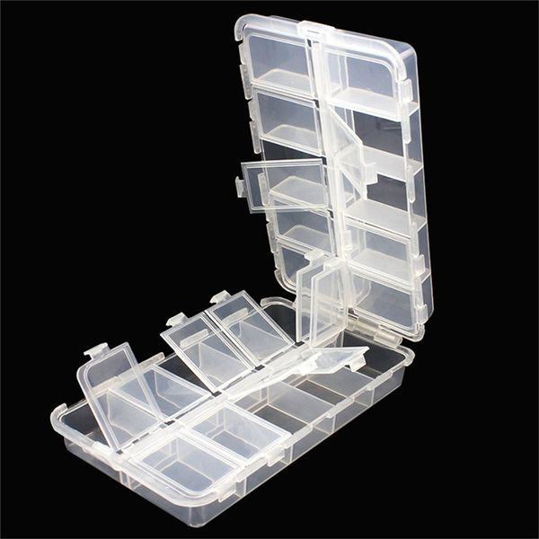 

strong plastic fishing bait organizer box fishing lures case tackle storage fisher gear bulk with 20 individual compartmen #2m06