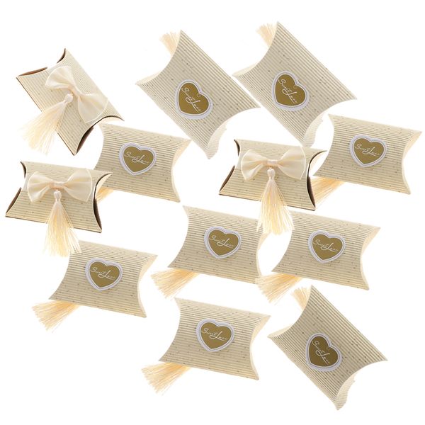 

12pcs corrugated paper pillow candy gift box wedding favors