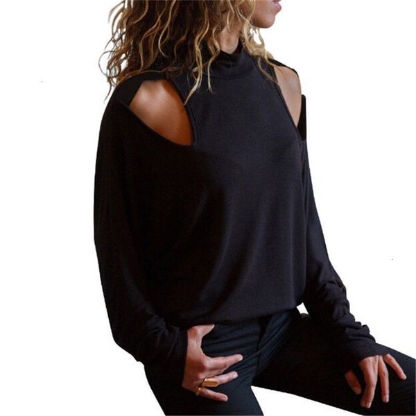 

blouse women womens clothing women fashion loose casual pure color shoulder fashion regular shirt elegant woman blouse sale, White