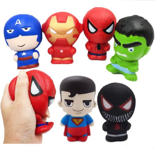 

Squi hy pider man low ri ing cartoon avenger marvel hero captain america charm the hulk toy uperhero qui hy toy for kid 2019