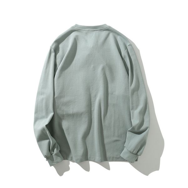 

Japanese retro long-sleeved T men's tide brand stitching multi-pocket function wind thin section loose round neck sweater men new