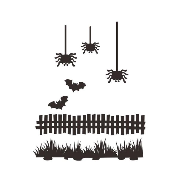 

creative non-toxic halloween spider bat halloween carved wall stickers decorative wall stickers self-adhesive h0521