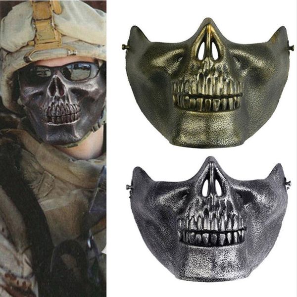 

airsoft mask halloween skull mascara party scary masks masquerade cosplay horror maske half face mouth masque army games maska