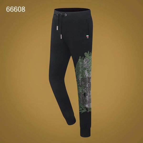 

2020ss women mens designer luxury pants pp phillip plain trousers stylist off champ white skull supre ape hoodie sweater pant 09, Black
