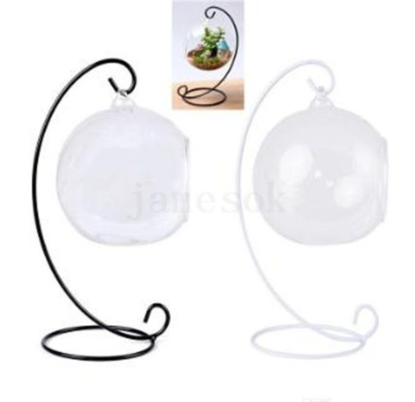 H33cm Espiral Bottom Ornament Display Stand Ferro Hanging Crack Holder para Planta Christmas Candlestick Casa Decoração Casa H23CM DA233