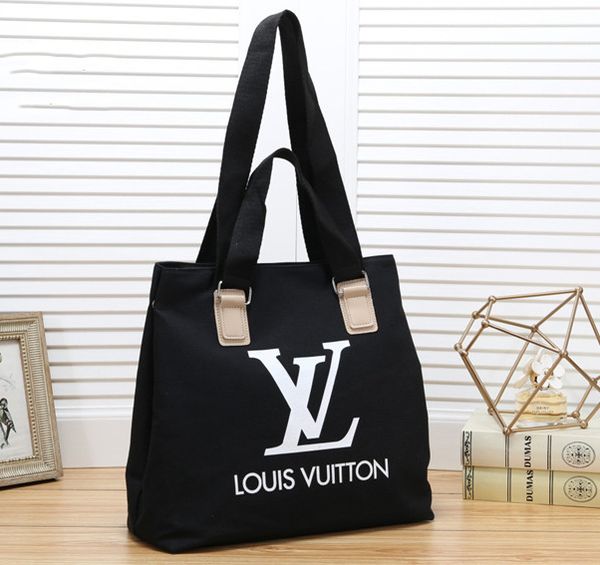 

2019 new fashion casual shoulder bag canvas zipper large capacity multi-function handbag fashion black mummy shopping bag