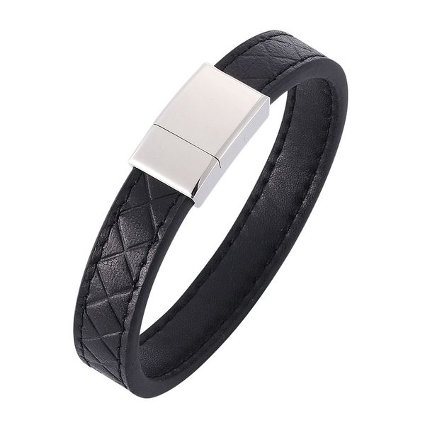 

men's fashion personality leather bracelet bracelet sports men's jewelry, White