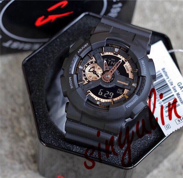 

Часы водонепроницаемые спортивные часы G стиль шок часы 110 светодиодный цифровой военный Многофункциональный указатель всех работают спортивные часы оптом