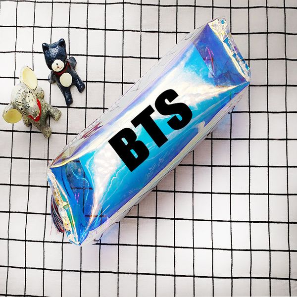 

new bolsa organizador holographic bag seventeen pouch transparent pvc cosmetic bag blackpink purse twice clear cosmetic bags