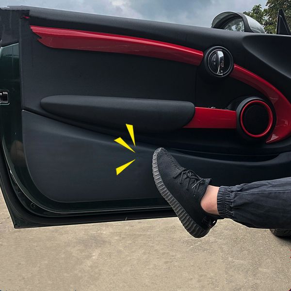 Black Car Interior Door Panel Cover Mat Anti Kick Pad Sticker For Mini Cooper Clubman Countryman F54 F55 F56 F60 R55 R56 R60 Decorations For Car