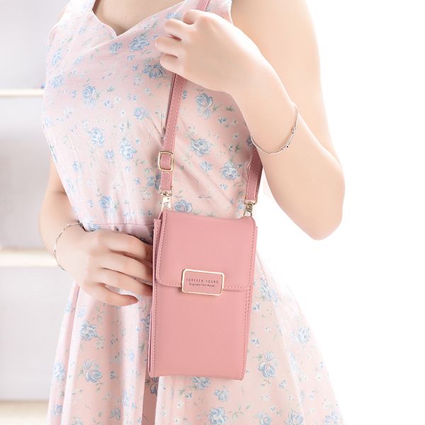 

messenger mobile phone bag female 2020 new mini bag vertical shoulder coin purse korean multi-camera card holder