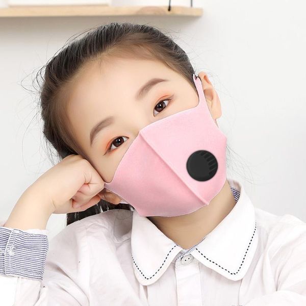 

2020 solid facemask with children cotton breathable and reuseable maske girls boys kids breathable pm2.5 mouth face maska, Black