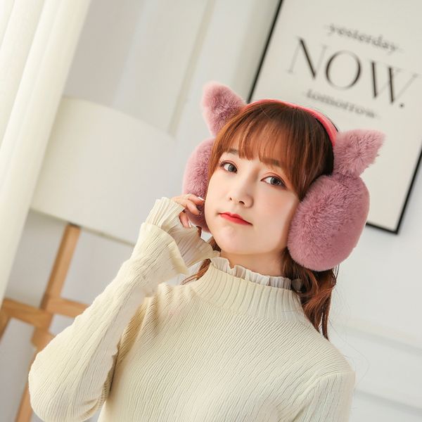 

elegant imitation fur winter earmuffs for women warm earmuffs ear warmers gifts for girls cover ears fashion brand ps-05, Blue;gray