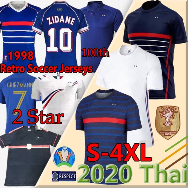 

10 zidane 1998 frances retro vintage zidane henry maillot equipe de france 20 21 mbappe griezmann kante pogba football shirt s-4xl uniform, Black;yellow
