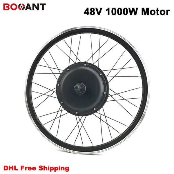 Motor de rueda delantera de 48V y 1000W para kits de bicicleta eléctrica, Motor de cubo sin engranajes de 48V, envío gratuito con DHL