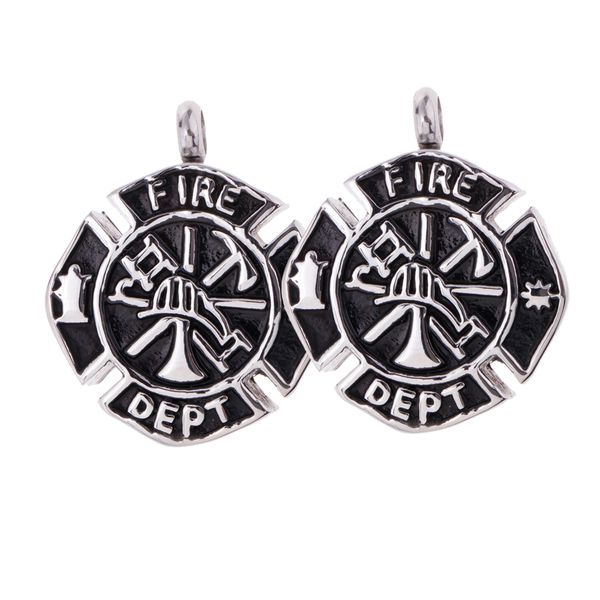 

2 pcs metal firemen memorial cremation urn ash, Silver