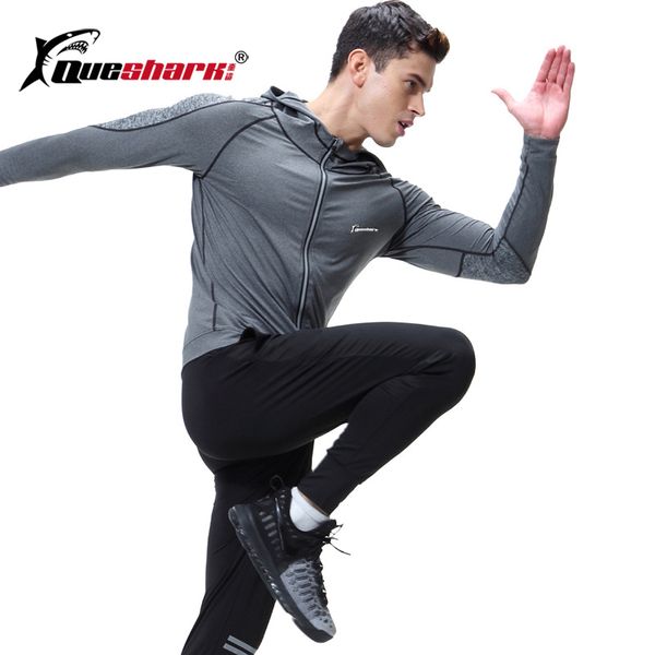 

men running training suit compression fitness sportswear quick dry reflective bodybuilding joggers tracksuit, White;black