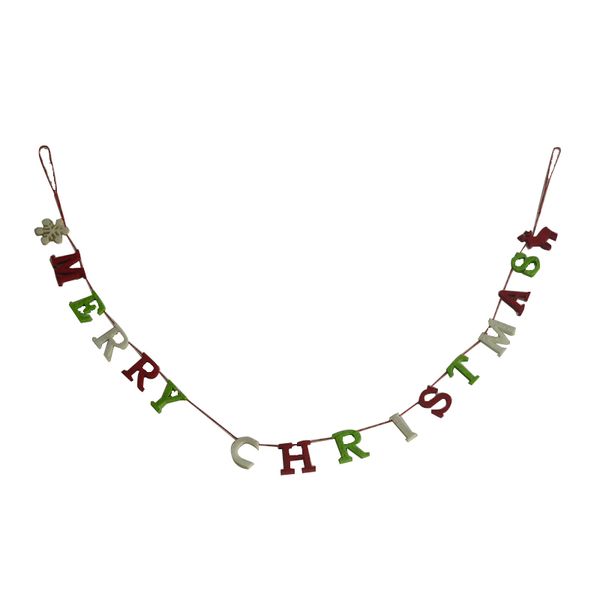 

2 set creative non-woven fabric merry christmas letters christmas banner flag hang pennants party decor supplies