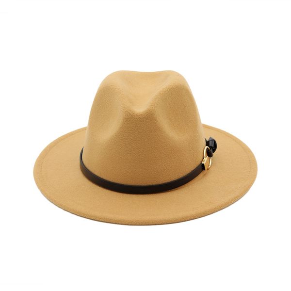 Fashion-T Jazz Cap Hat широкий Brim Panama Fedora Hats с кожаным полосой железный обруч мужские женщины унисекс трилби церковь формальная большая шляпа