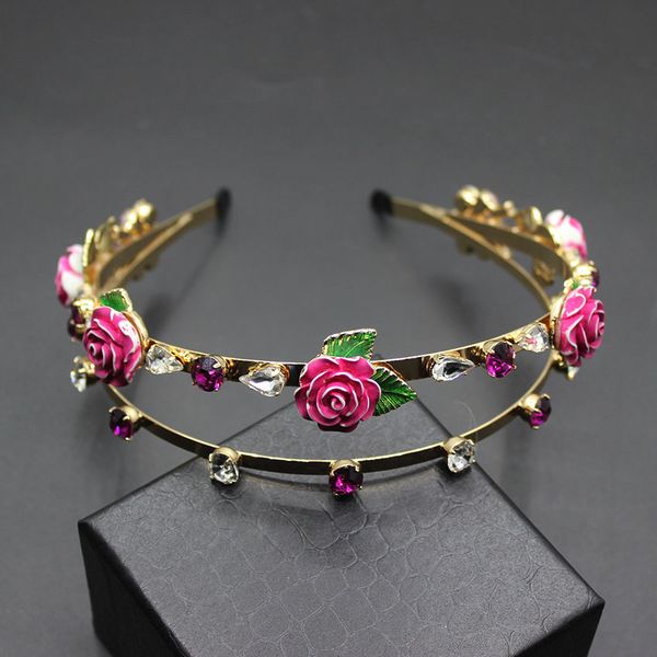 

барочного оркестр волос моды дворец фарфор цветок свадебные аксессуары улица избила простой ветер обруч подиум диких 667, White;golden