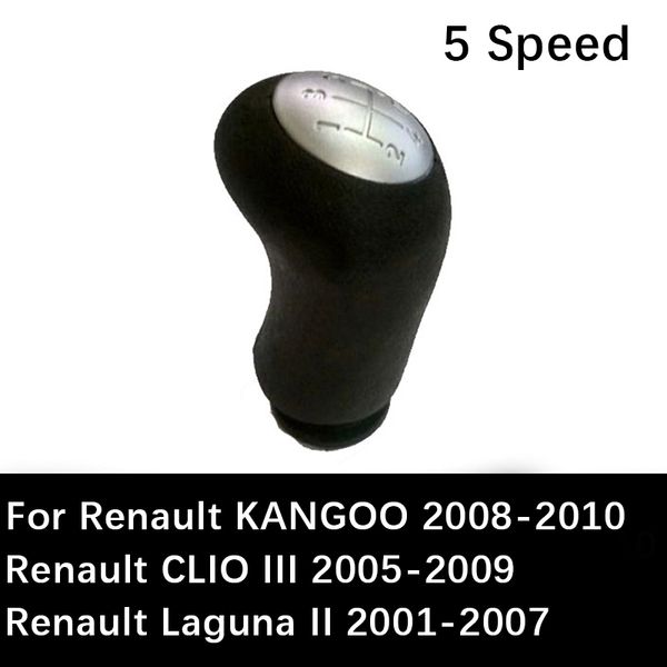 

5 speed car shift gear knob for kangoo 2008-2010 clio iii 3 megane ii 2 scenic ii 2 auto manual lever shift knob