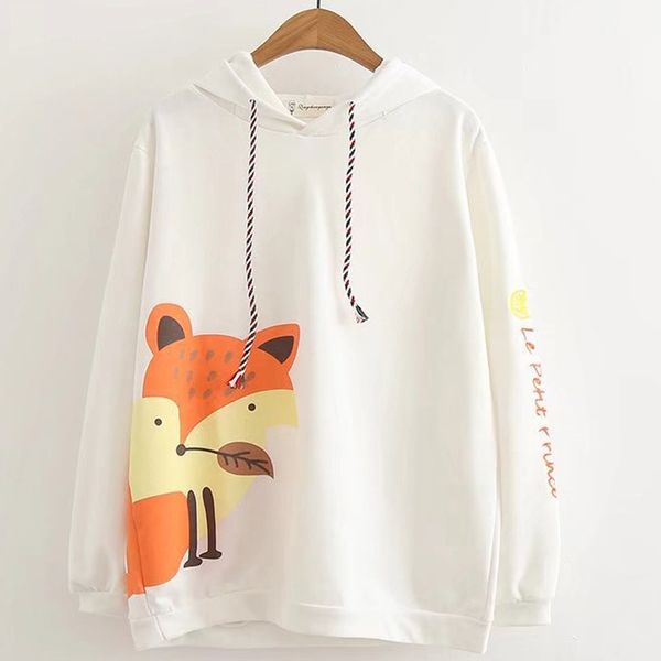 

autumn new japanese women harajuku elegant cute funny hoodie women hooded sweatshirts with ears, Black