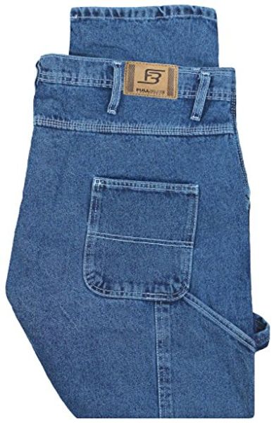 

full blue big men's carpenter denim jeans pants medium blue #596a