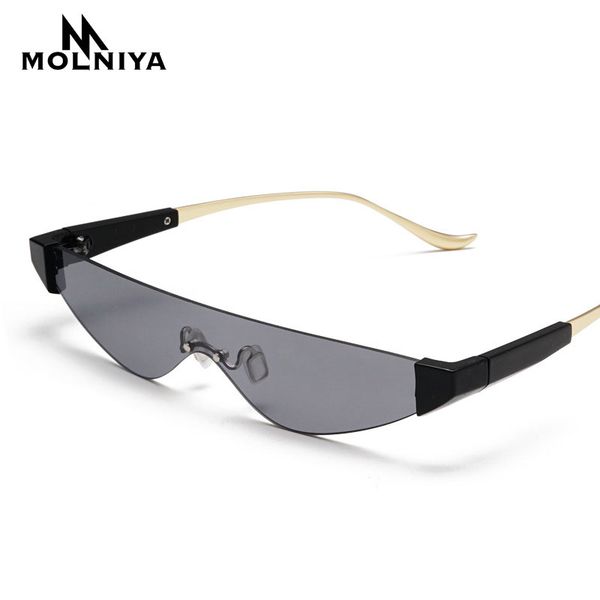 

2019 vintage frameless cat eye sunglasses women ladies small sun glasses female brand cateye eyeglasses sun glasses for women, White;black