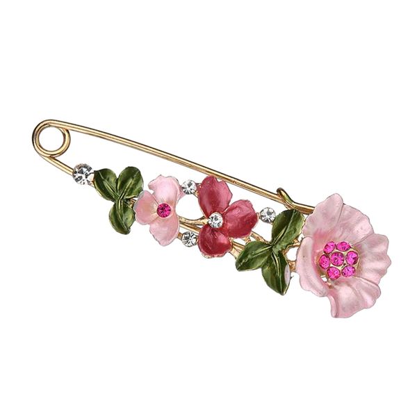 

fashion women flower brooch crystal corsage pin jewelry gifts for mothers day daily birthday, Gray