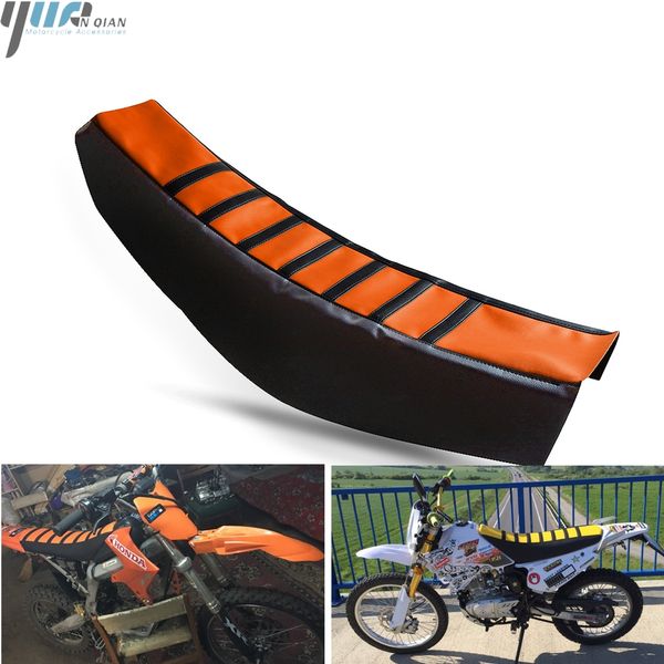 

universal gripper soft motorcycle seat cover rib skin rubber dirt bike enduro for v-strom 650 1000 abs tu250x dr200se ktm